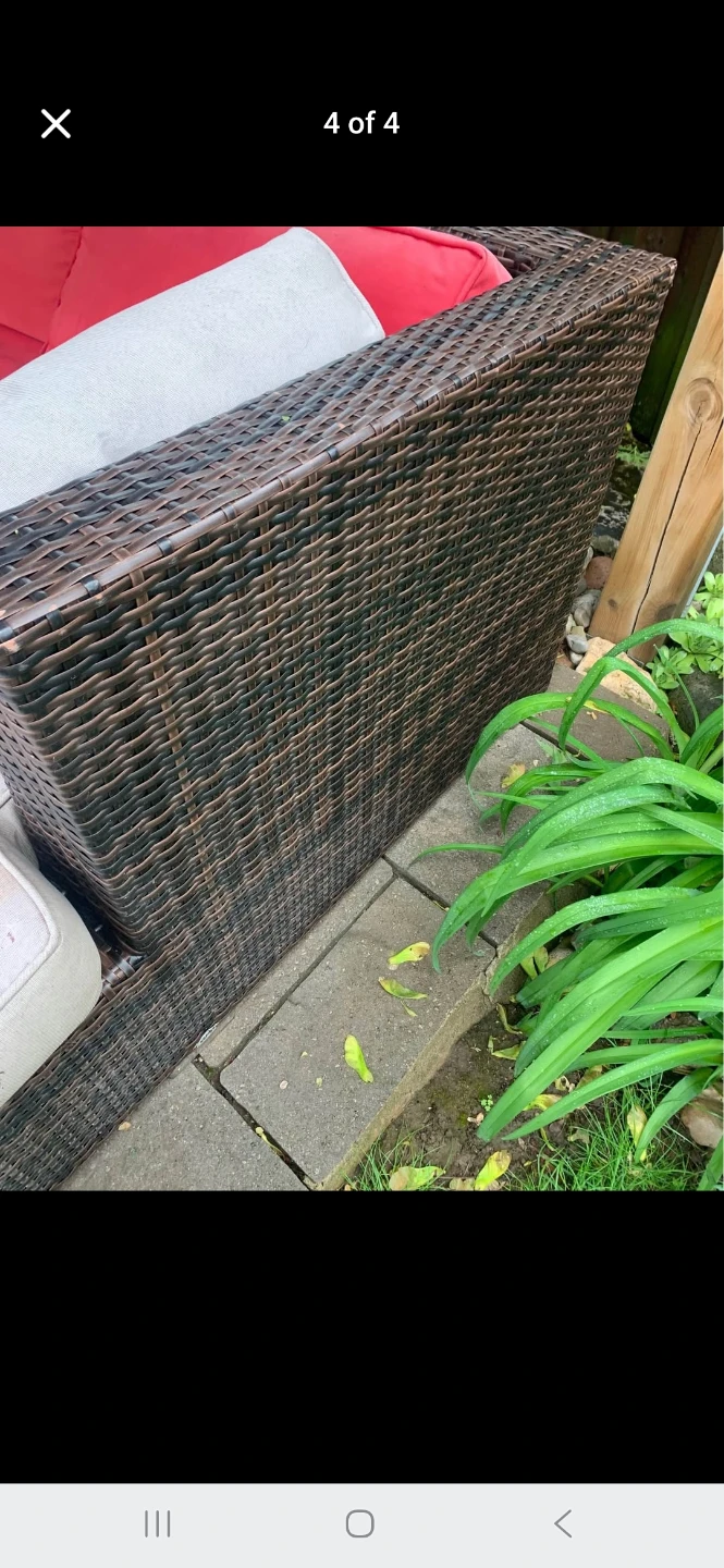 Wicker Outdoor Sectional Sofa with Coffee Table - photo 4