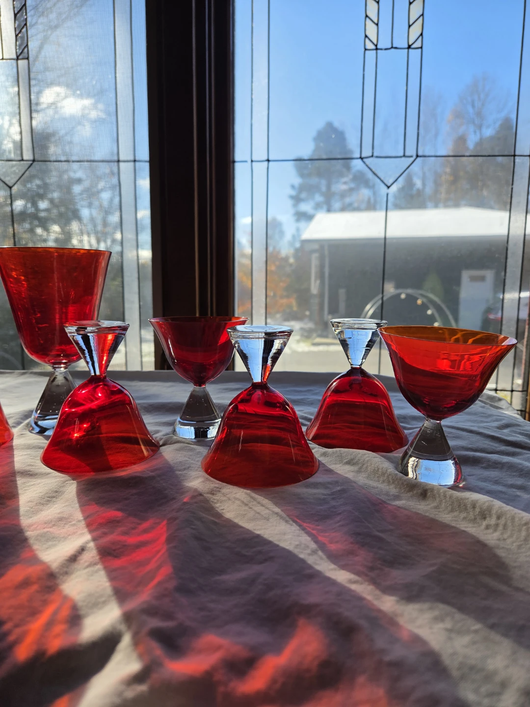 Vintage Ruby Red Cocktail &Sherbet Glasses - photo 5