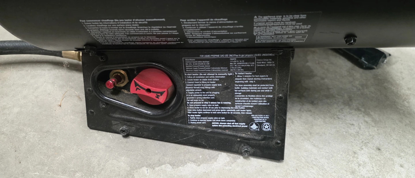 Enerco PA60FAV Liquid Propane Heater - photo 3