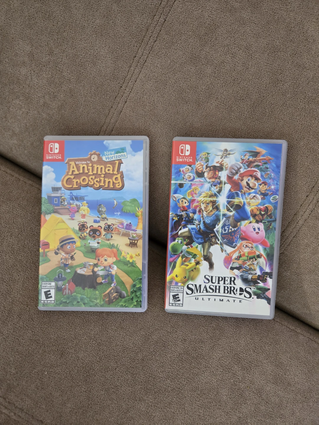 Animal Crossing and Super Smash Bros Nintendo Switch Games