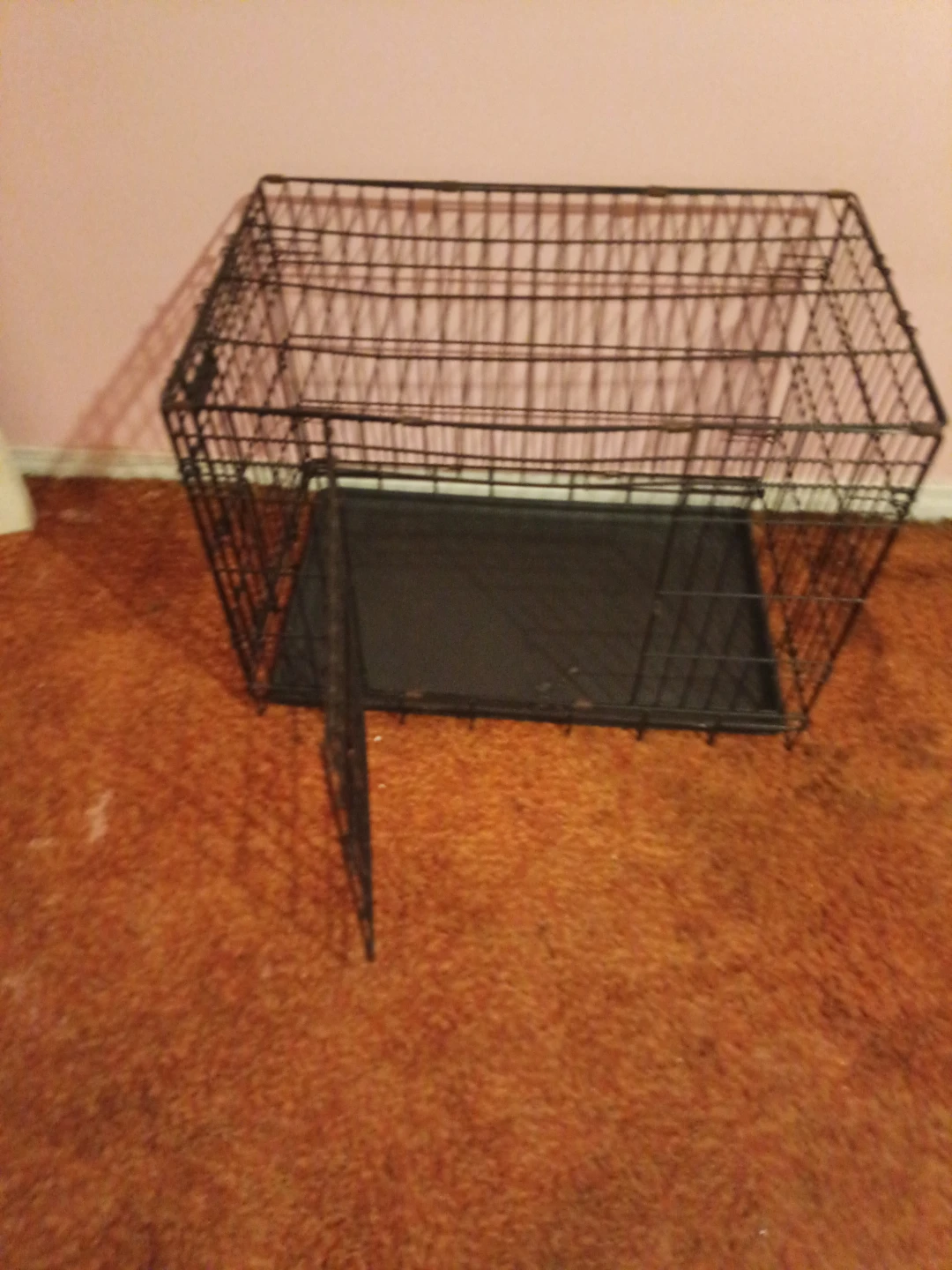 Black Metal Wire Pet Crate