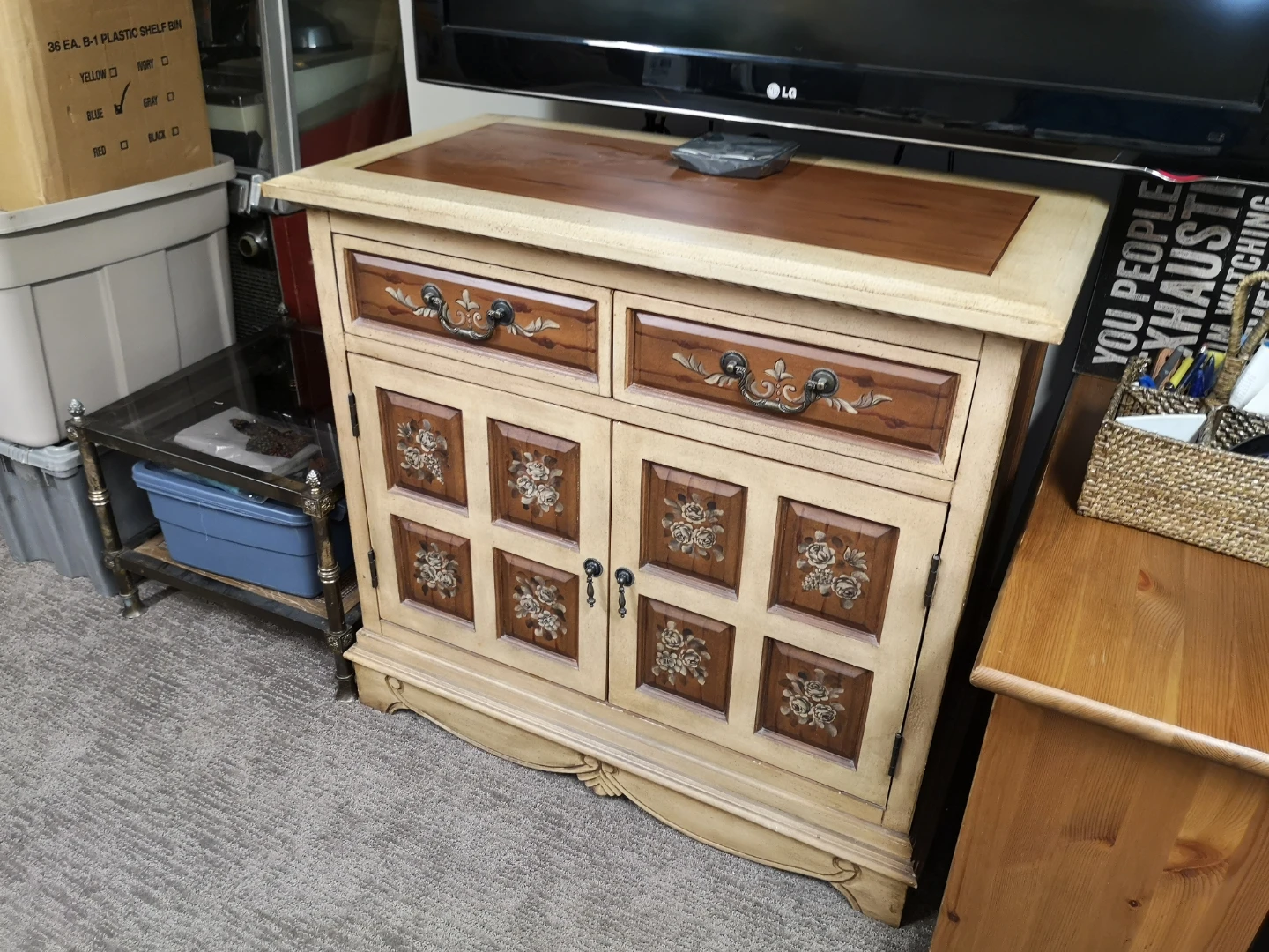 Hutch Cabinet Dresser TV Console Center Buffet Desk Furniture - photo 3