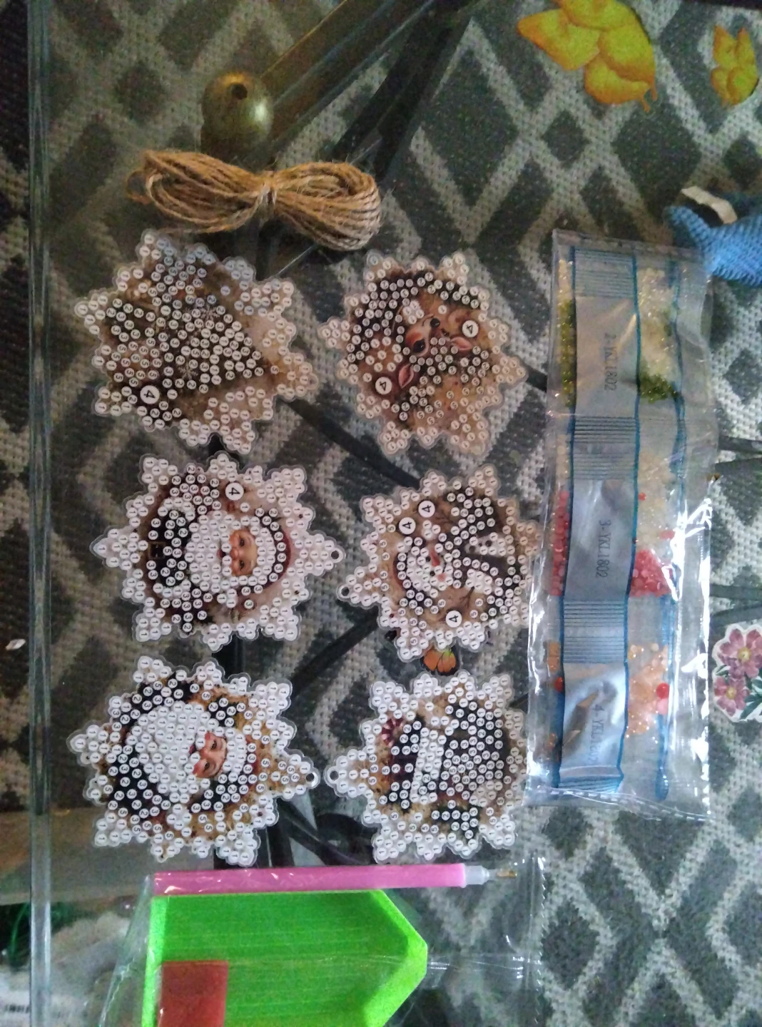 DIY Christmas Diamond Painting Ornament Set