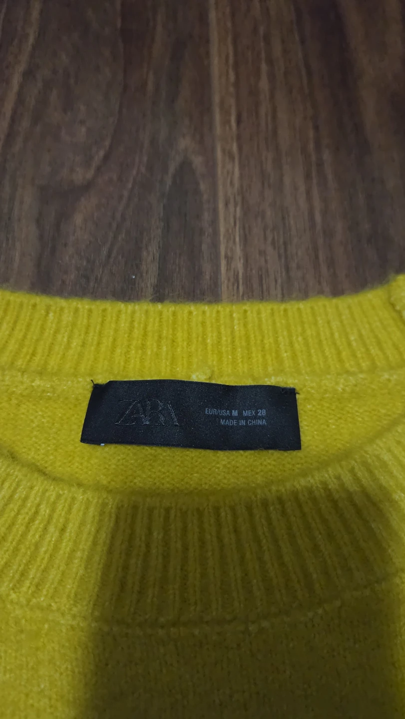 Zara Mustard Yellow Cropped Sweater - photo 4