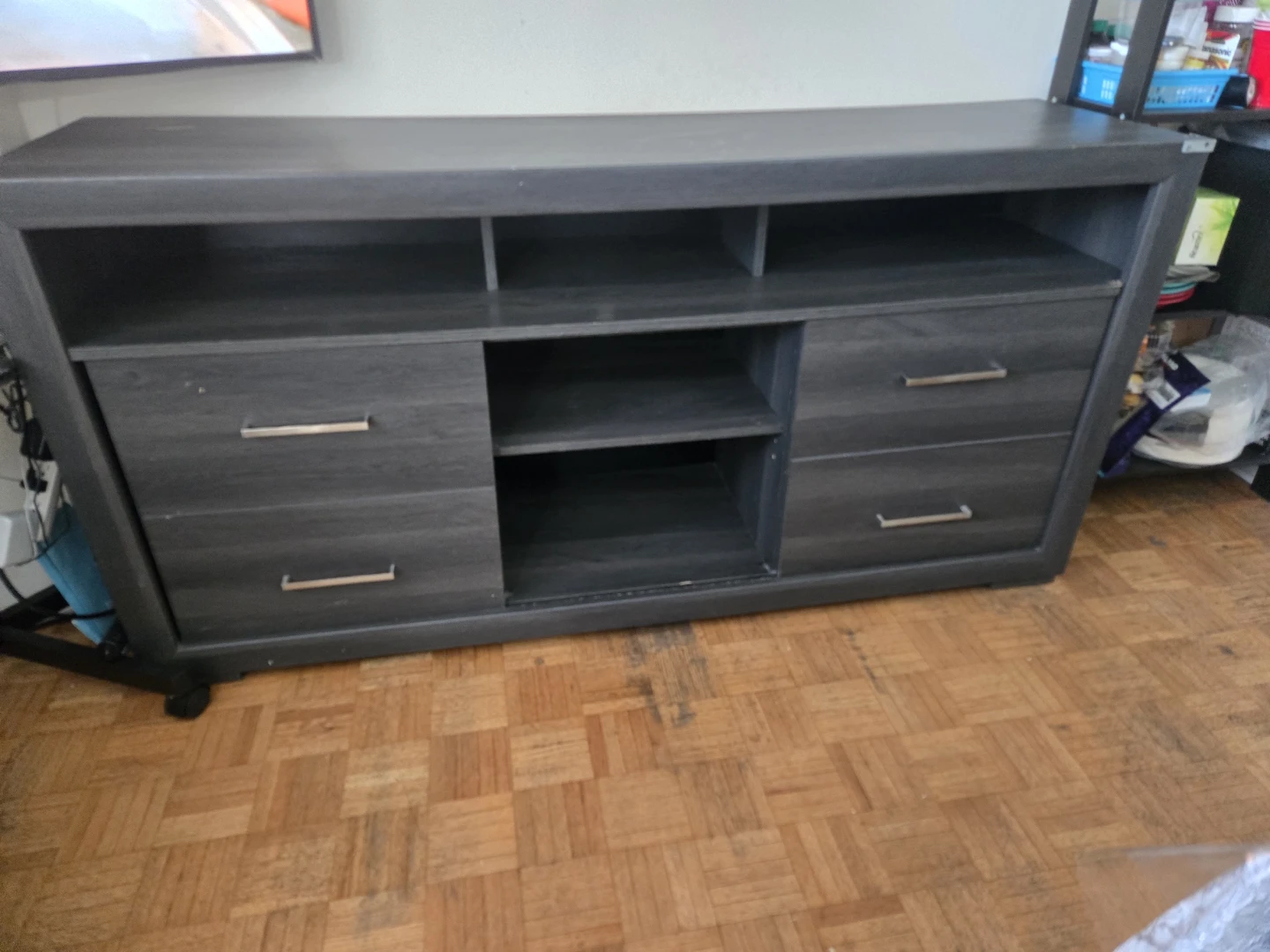 Move out sale - Dark Grey TV Stand Media Console