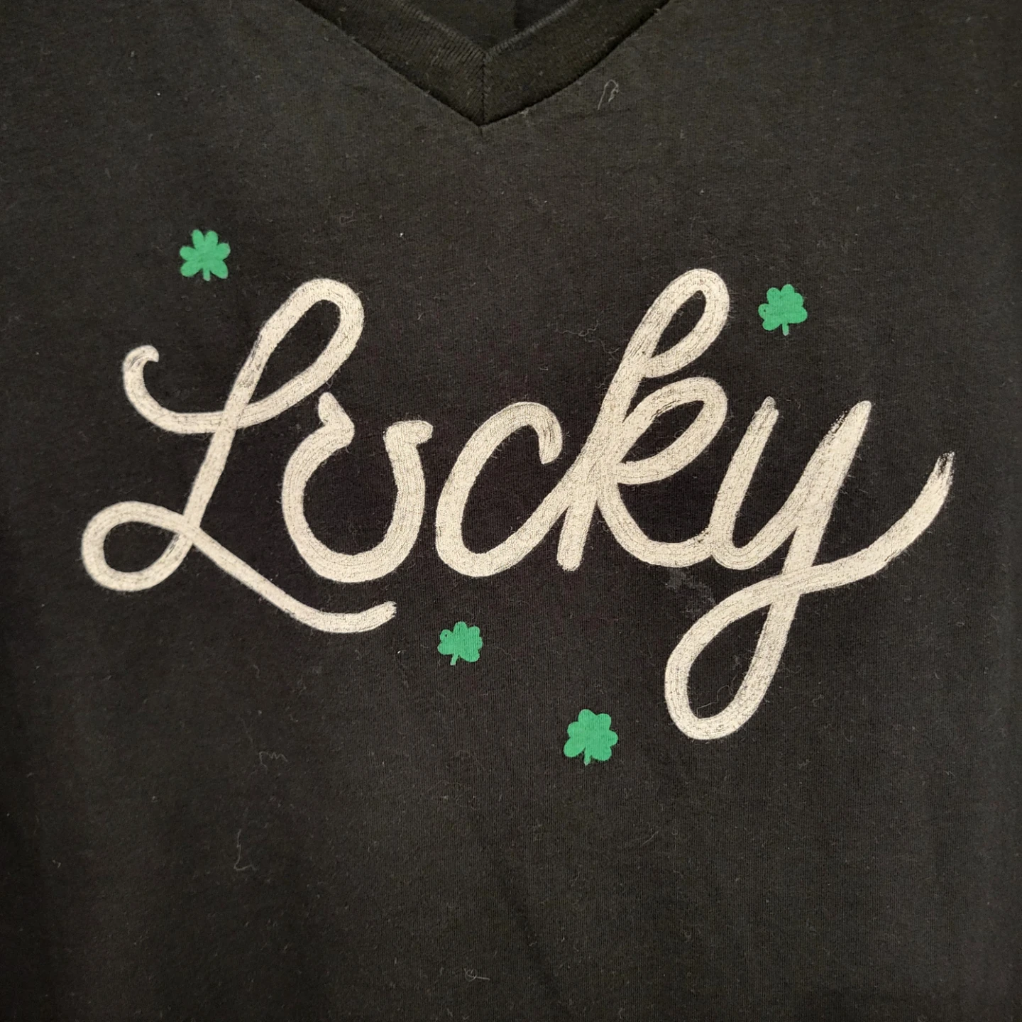Plus Size Torrid Lucky V-Neck T-Shirt Black - photo 2
