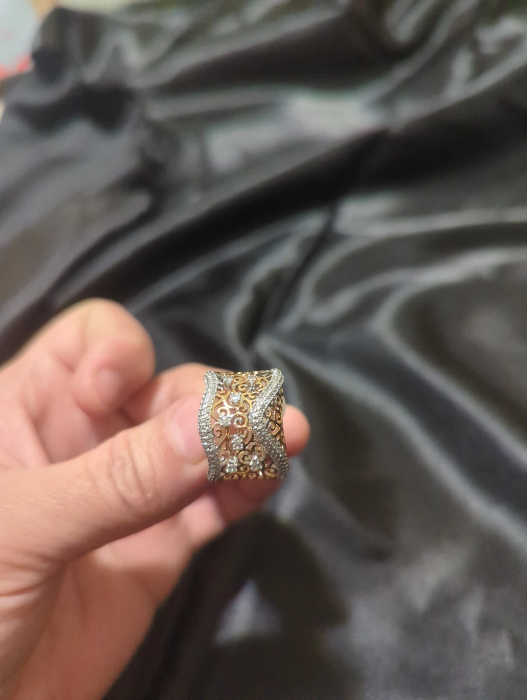 Filigree Pattern Statement Ring - photo 2