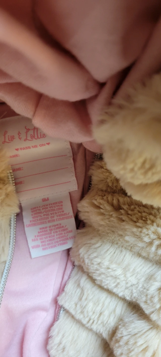 Liv & Lottie Faux Fur Snowsuit 9M - photo 2