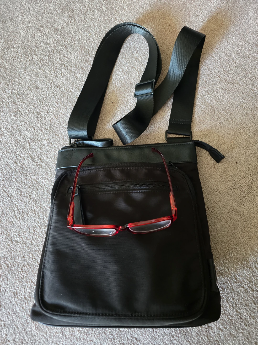 Black Nylon Crossbody Bag
