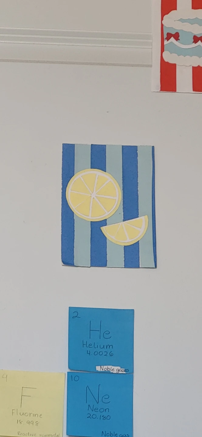 Handmade paper lemon wall art