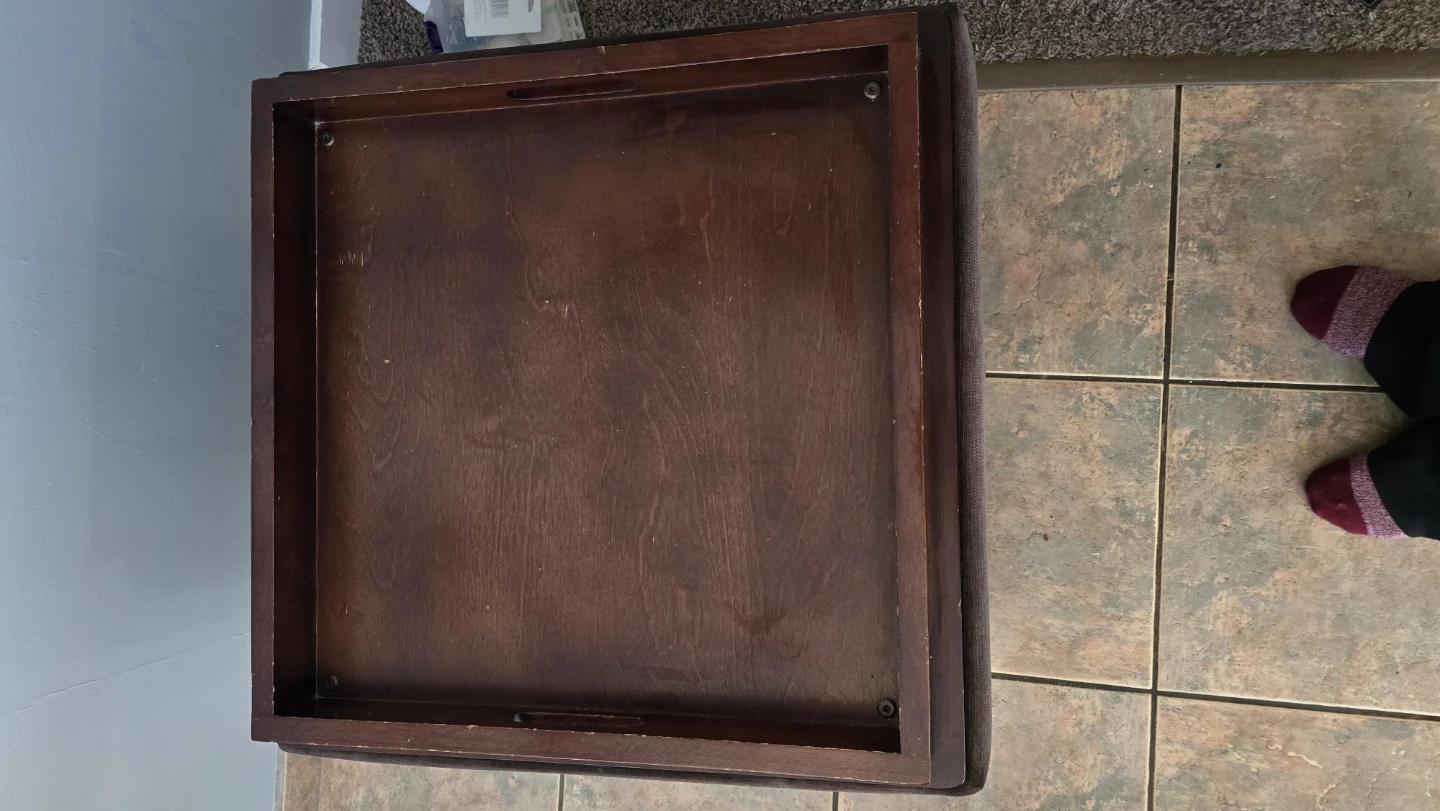 Storage Ottoman with Reversible Tray Top - photo 5