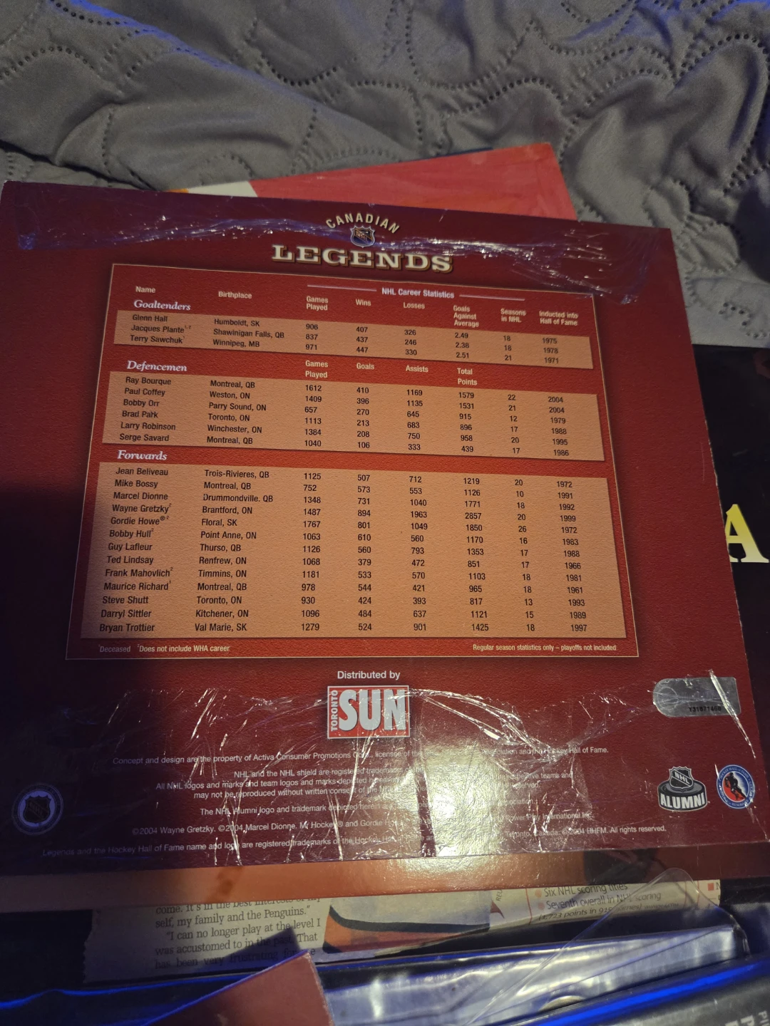 2004 Canadian Legends NHL Medallion Collection - photo 4