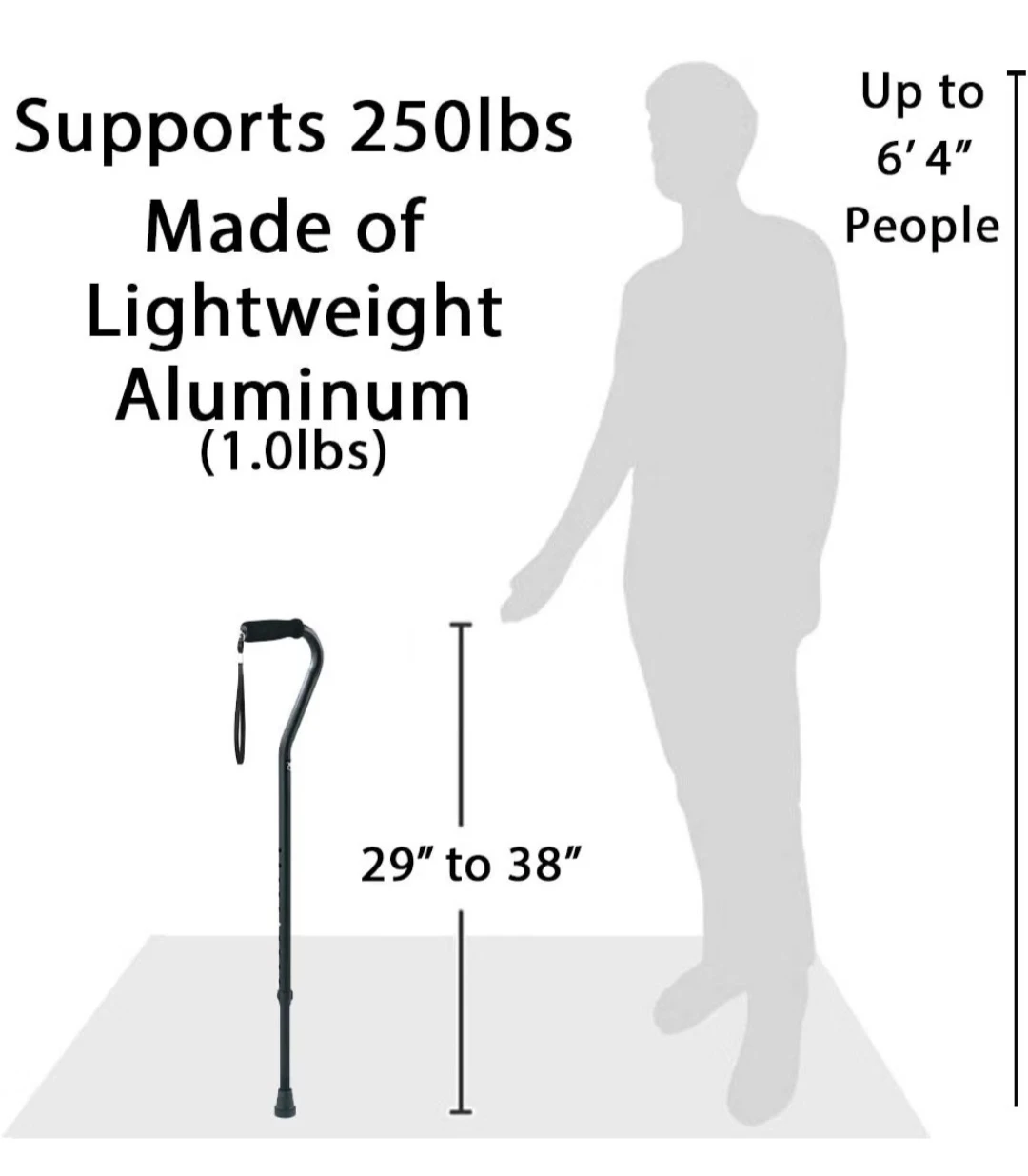 Carex Offset Adjustable Walking Cane - photo 3