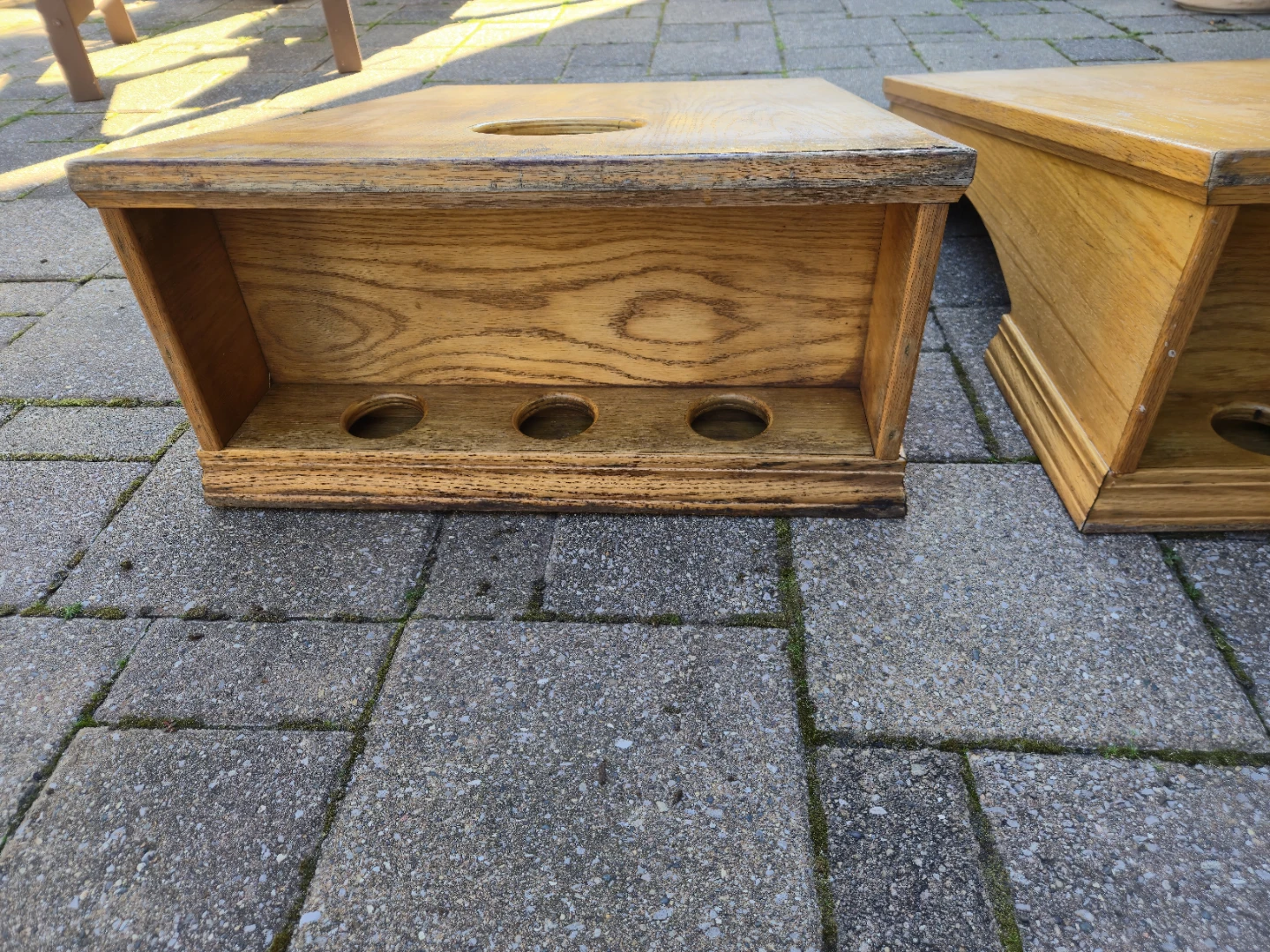 Custom Oak Cornhole Boards – Built-In Beer Holders – Set of 2 - photo 4