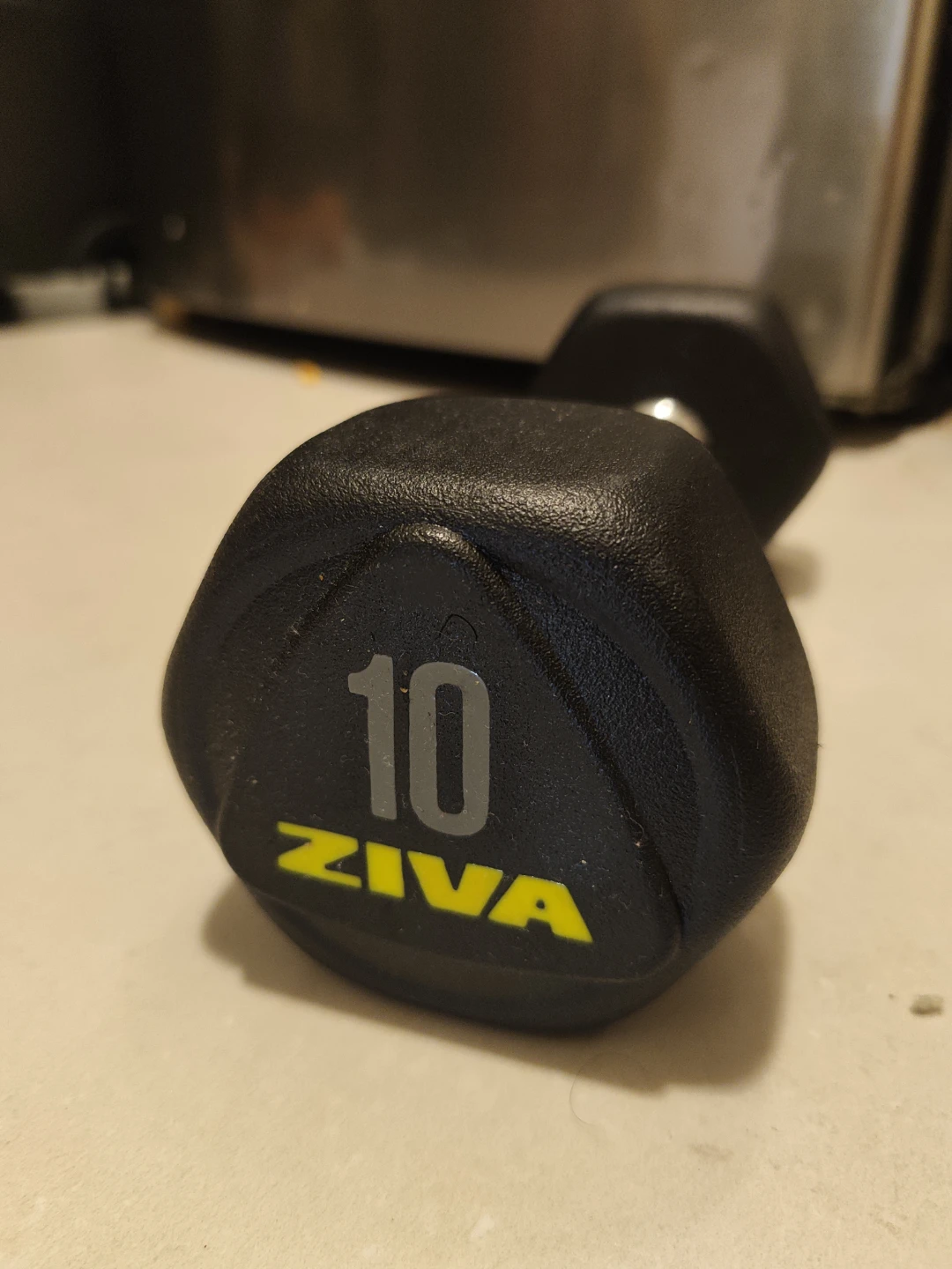 ZIVA 10 lb Rubber Coated Dumbbell - photo 3