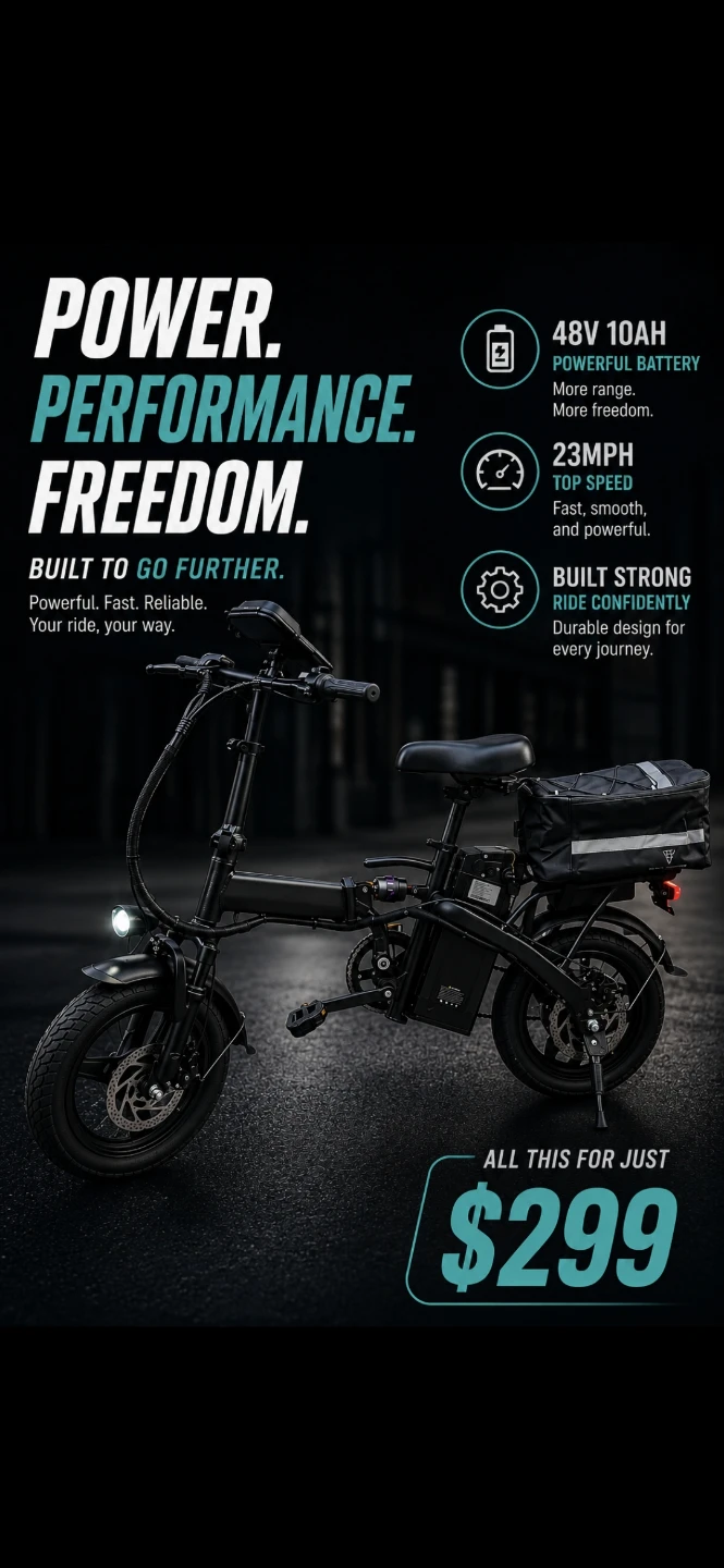 Electric Folding Bike 48V 10AH