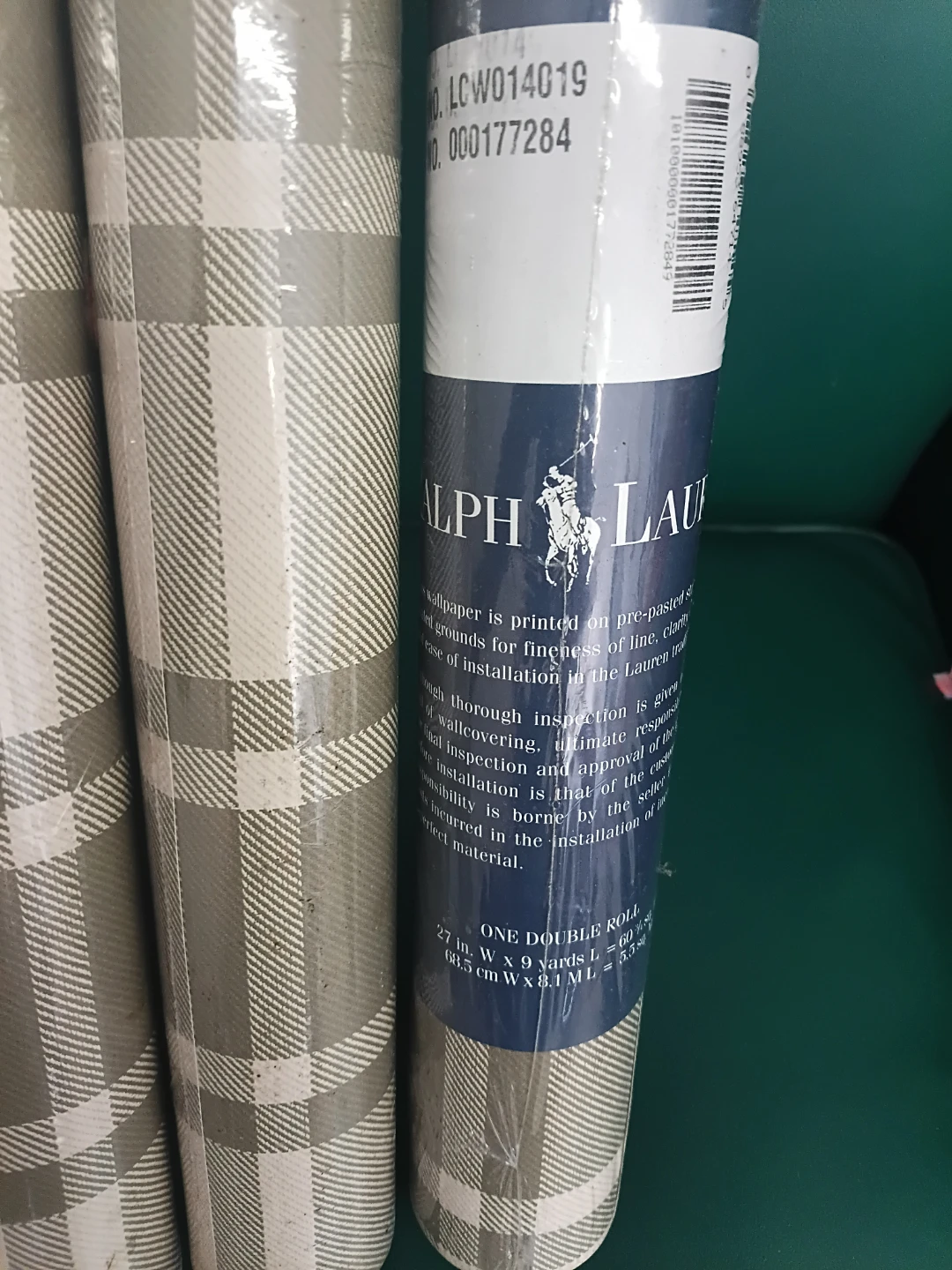 6 Rolls Ralph Lauren Plaid Wallpaper - photo 4