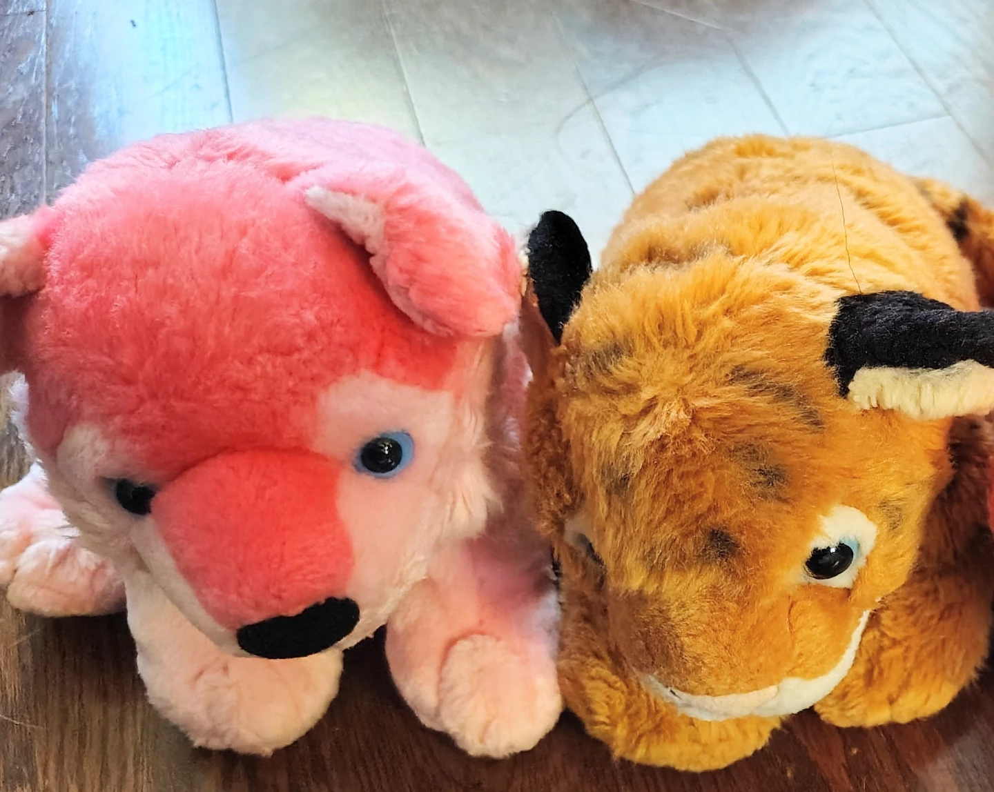 Two plush animal toys