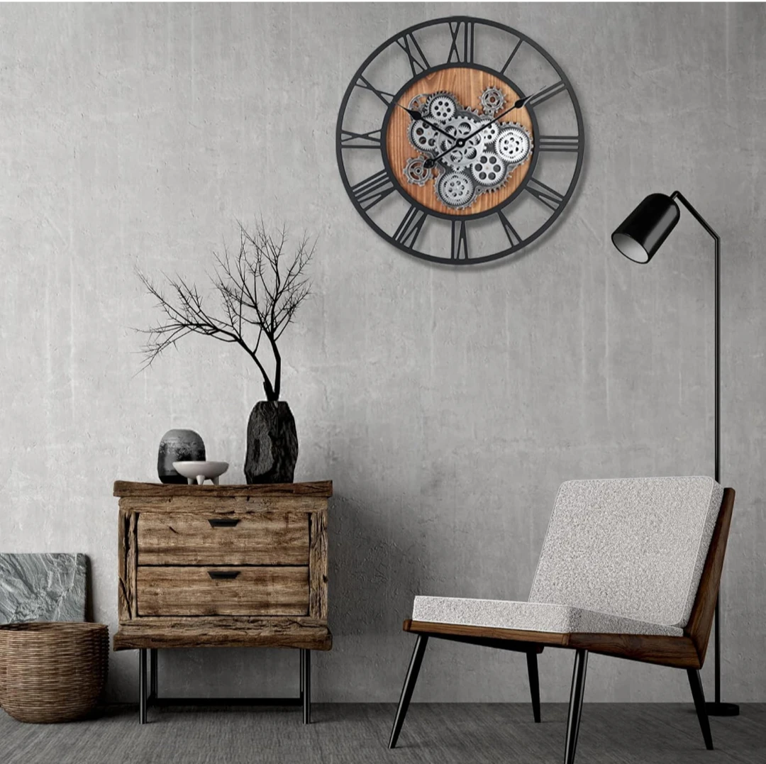 Industrial Style Decorative Wall Clock - photo 3