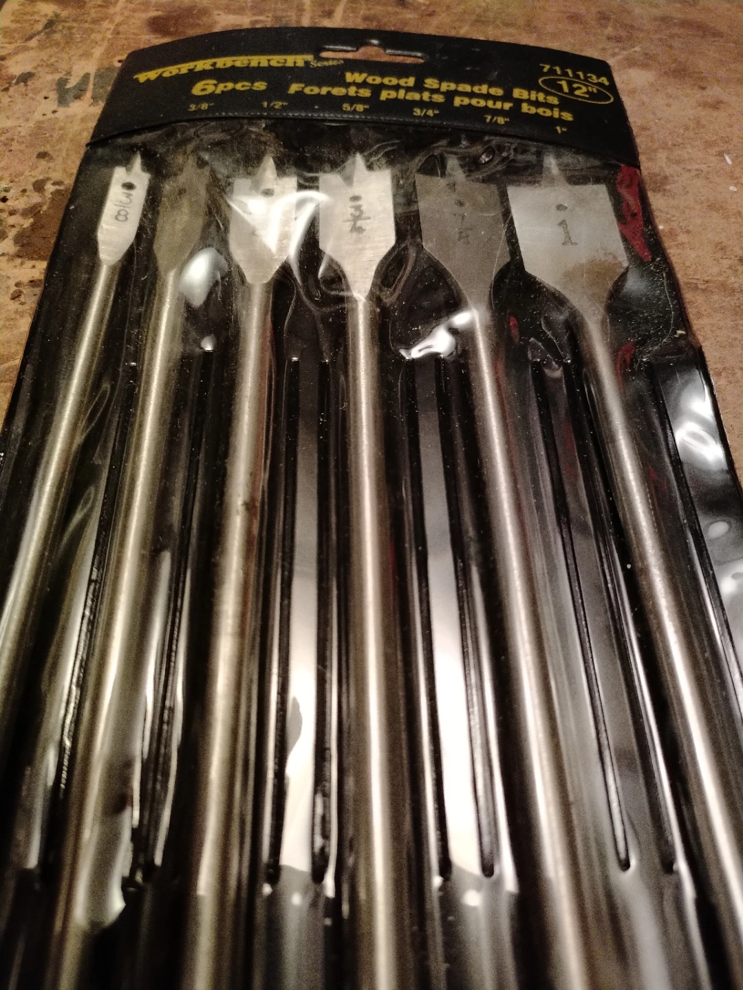 Workbench Series 6pc Wood Spade Bit Set