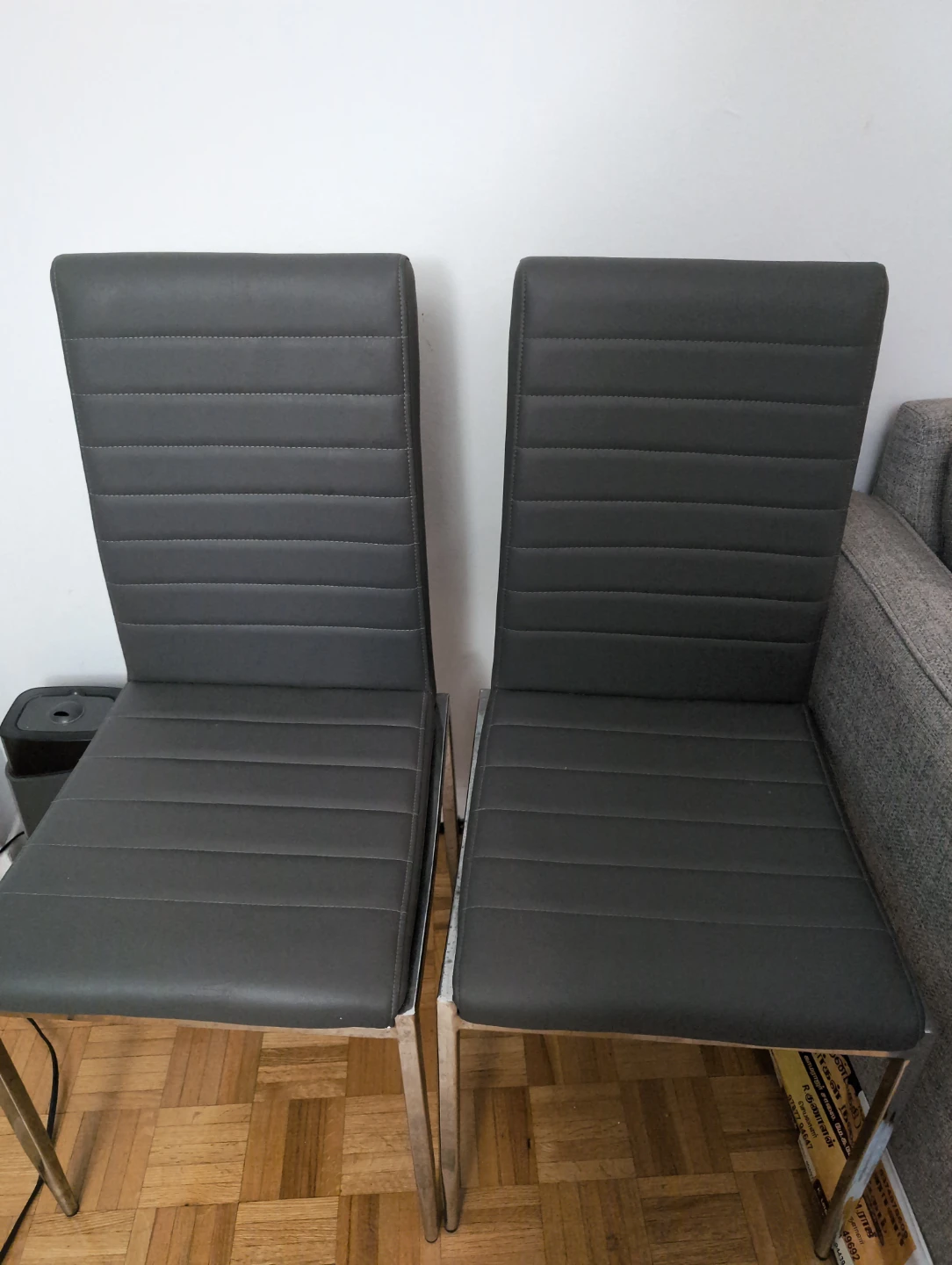 Two Grey Dining Chairs - photo 2