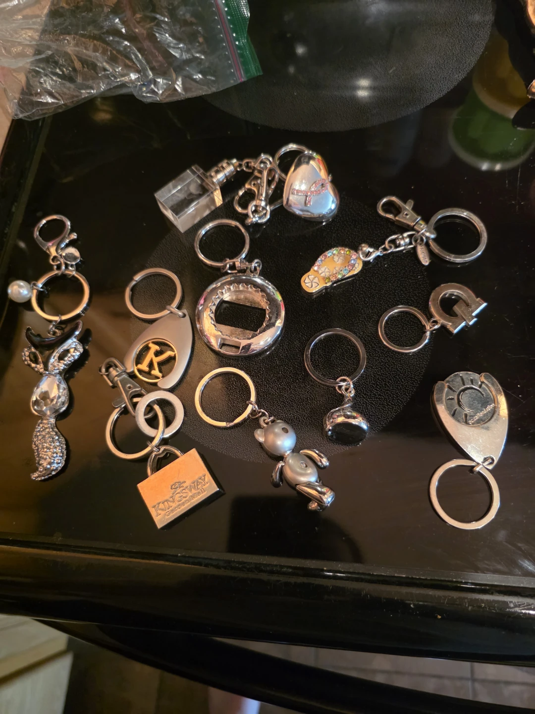 Assorted Metal Keychains - Set of 10