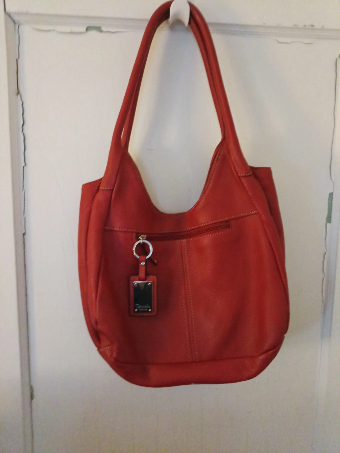 Tignanello Red Leather Hobo Bag - photo 2
