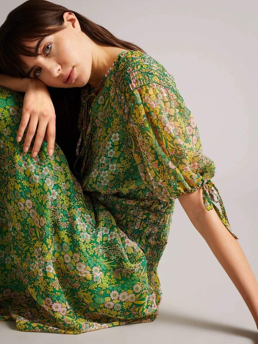 Ted Baker Floral Smocked Midi Dress - photo 5