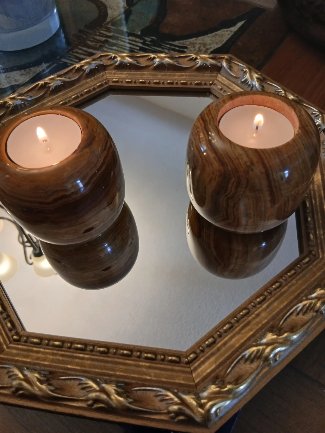 Onyx hand made beautiful candle holder - photo 4