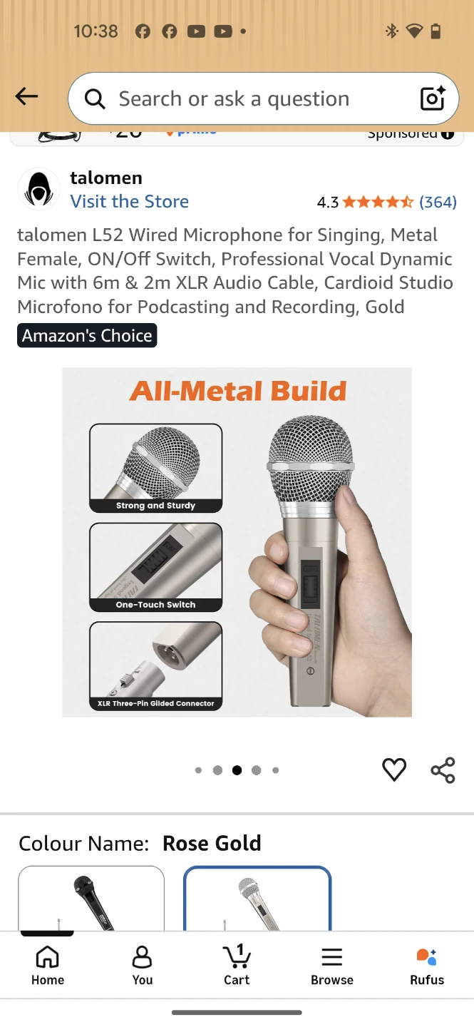 talomen L52 Wired Dynamic Microphone - photo 4