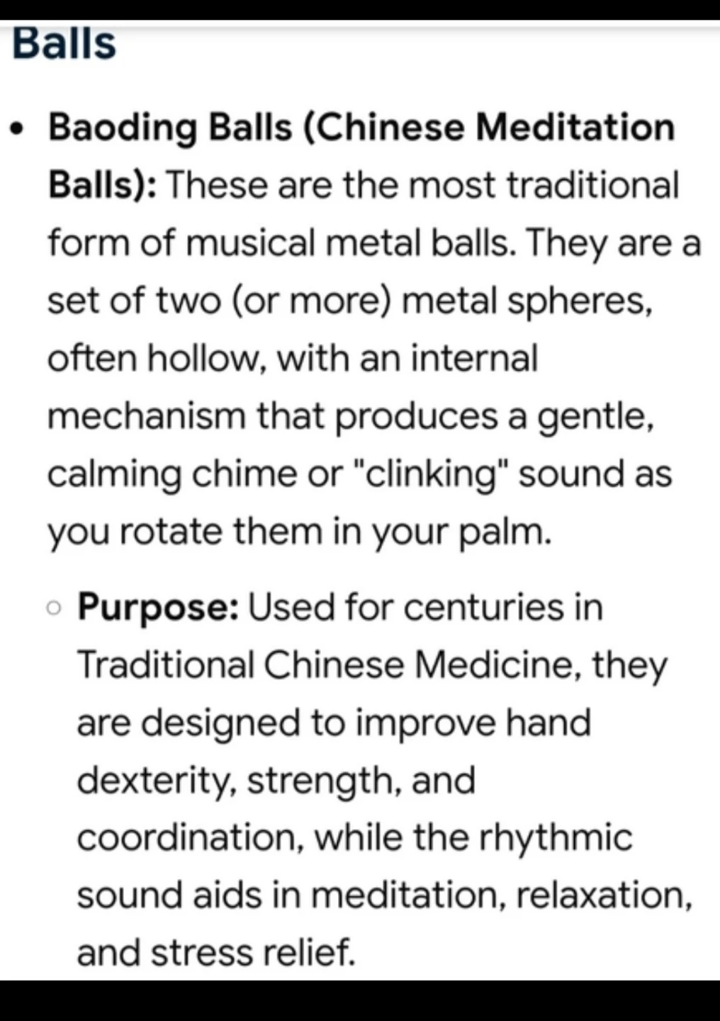 Set of Two Baoding musical chime Meditation Balls - photo 2