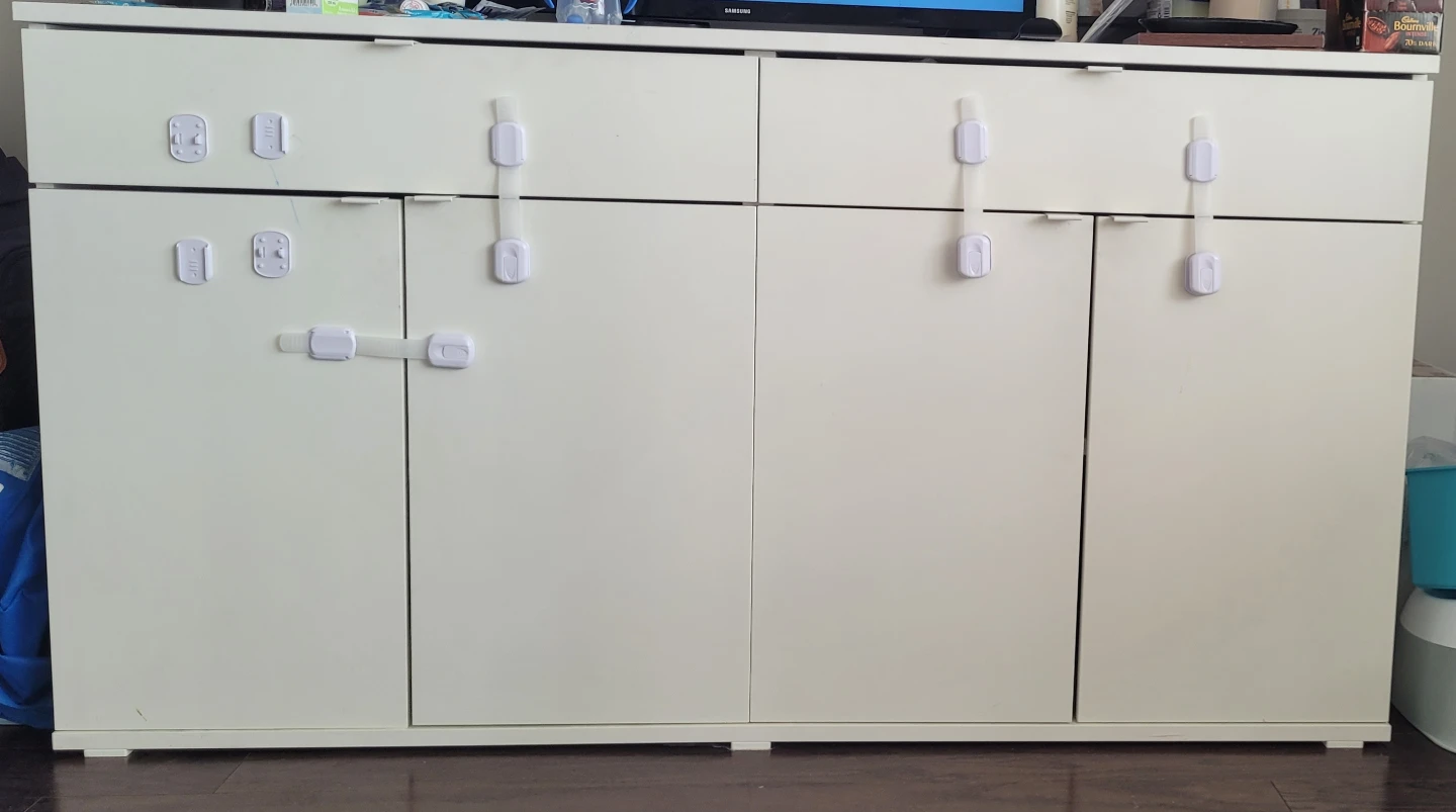 IKEA White Sideboard with Child Locks