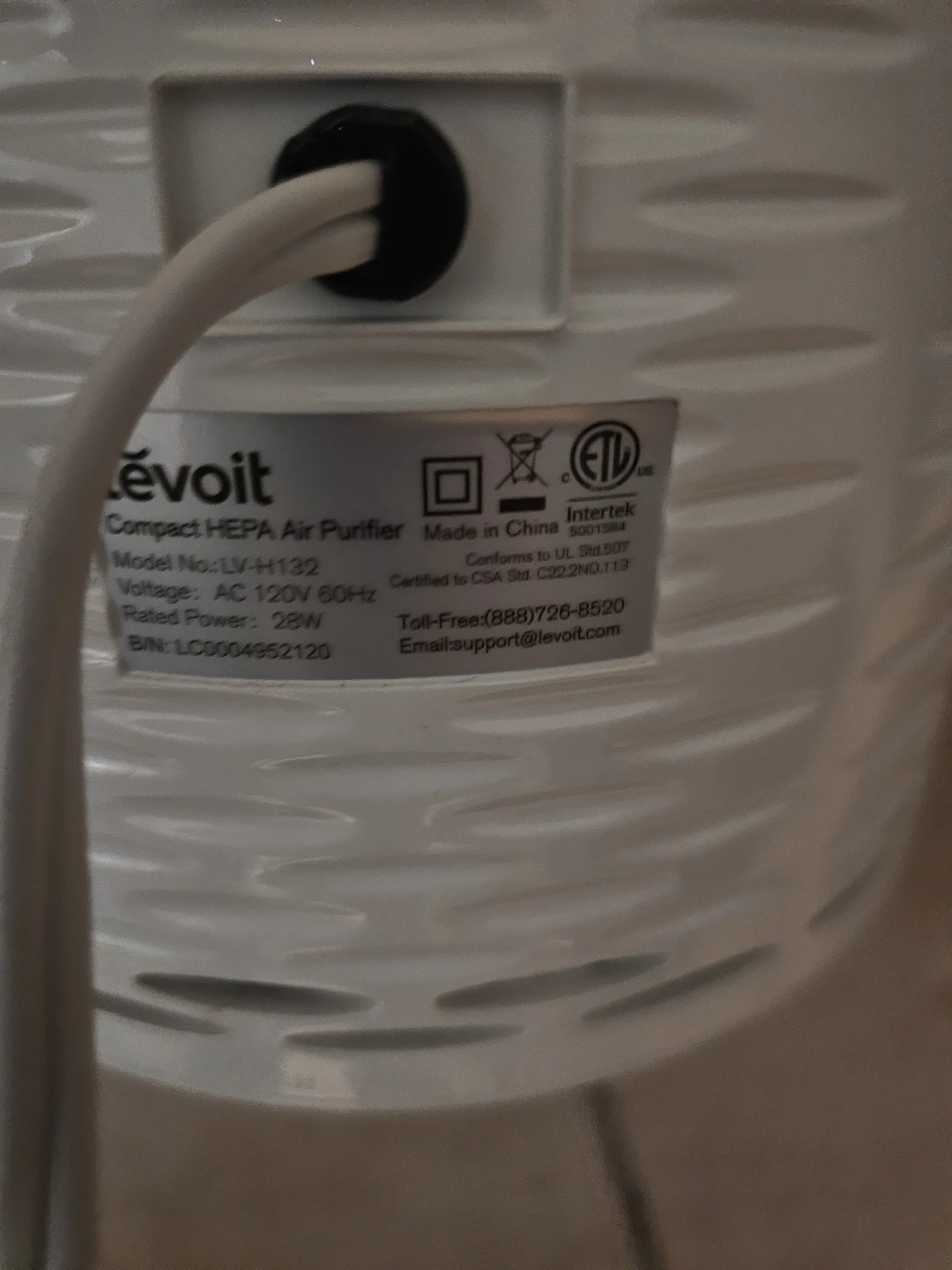 Levoit Compact HEPA Air Purifier - photo 2