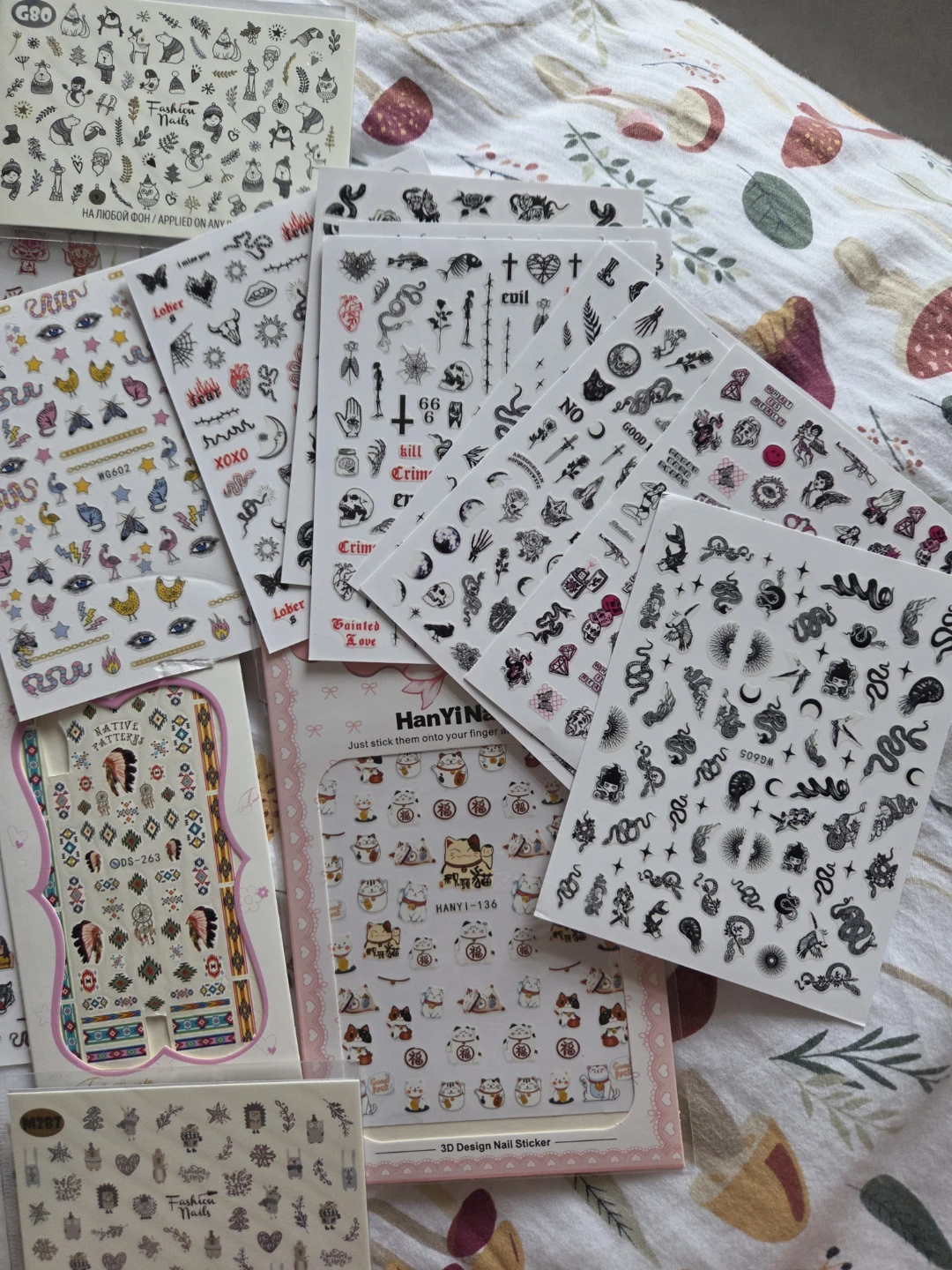 Assorted Nail Art Stickers Collection