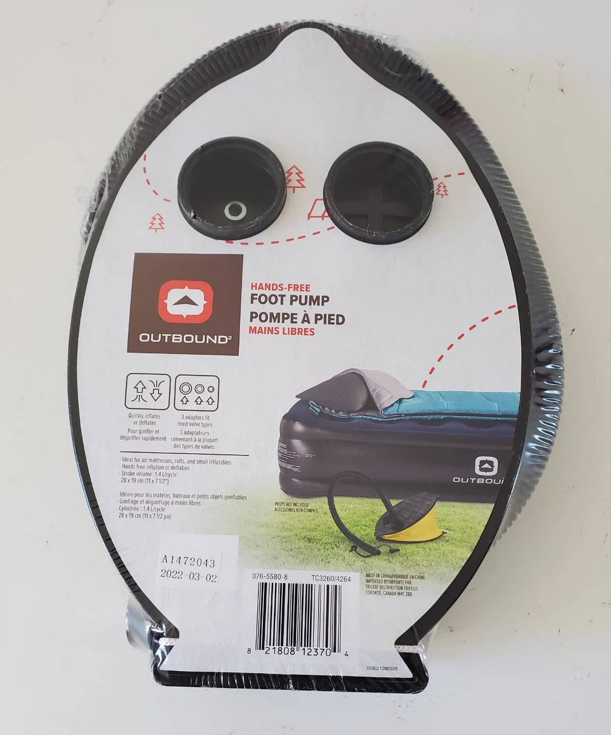 Outbound Hands-Free Foot Pump