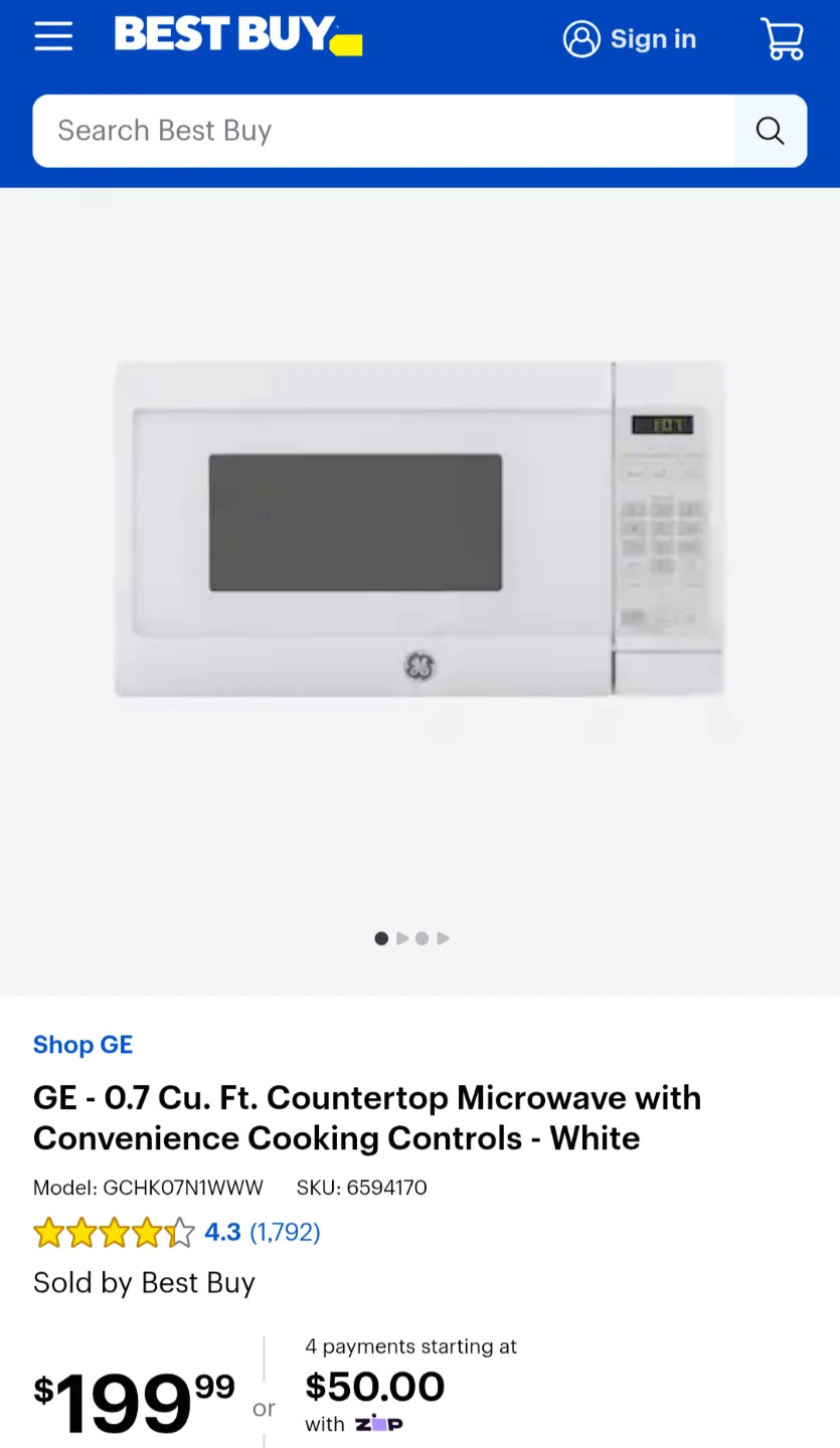 GE Countertop Microwave with Cooking Controls - photo 2