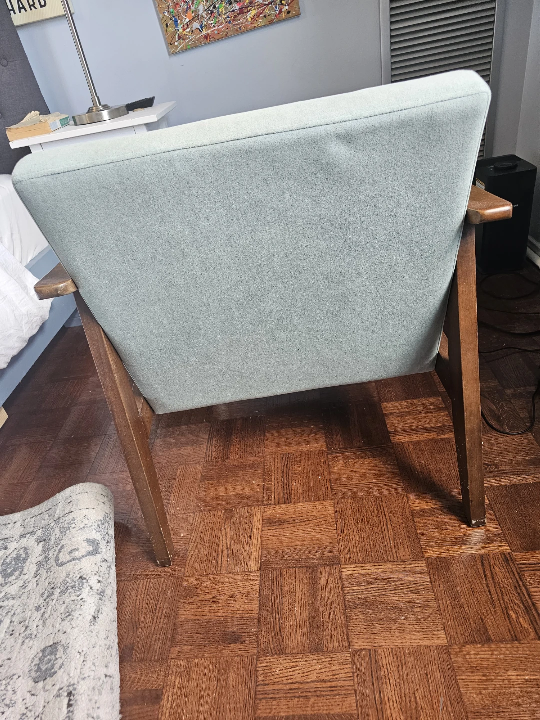 Mid-Century Modern Armchair - Light Blue - photo 5