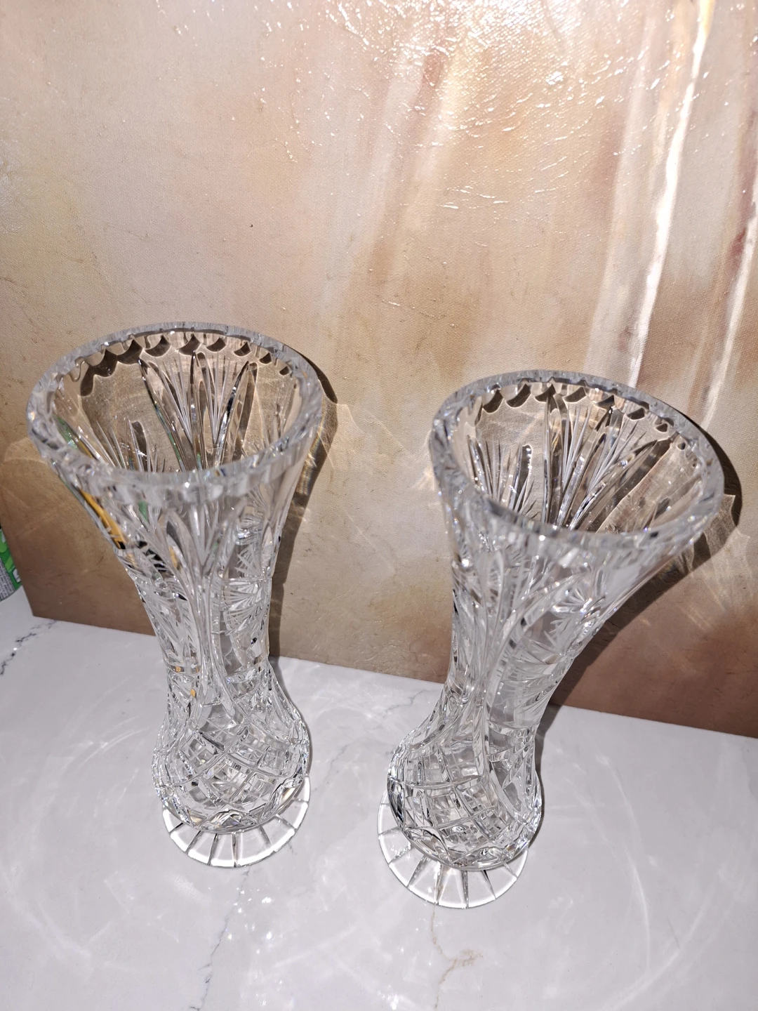 Two Vintage Lead Crystal Vases - photo 4