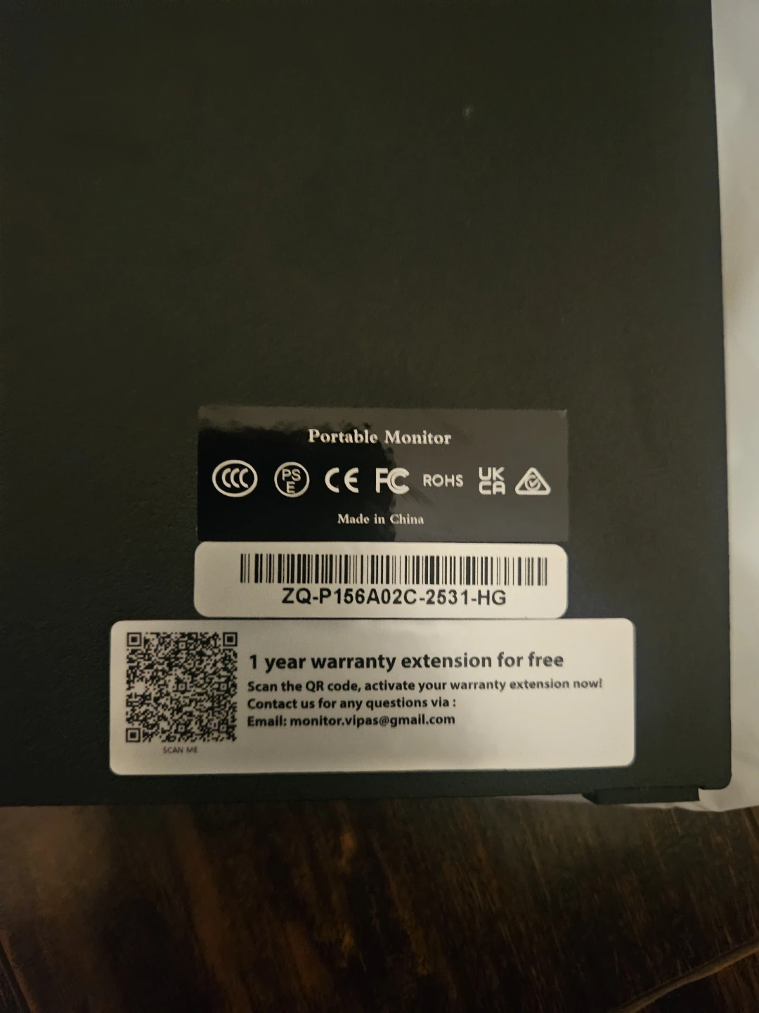 portable monitor (model ZQ-P156A02C-2531-HG - photo 3