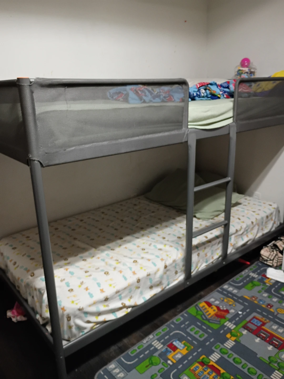 Grey Metal Bunk Bed with 1 Mattresses - photo 2