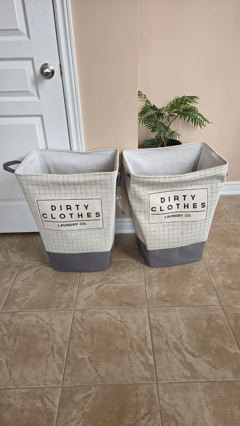 Set of 2 Laundry Baskets, both for $20