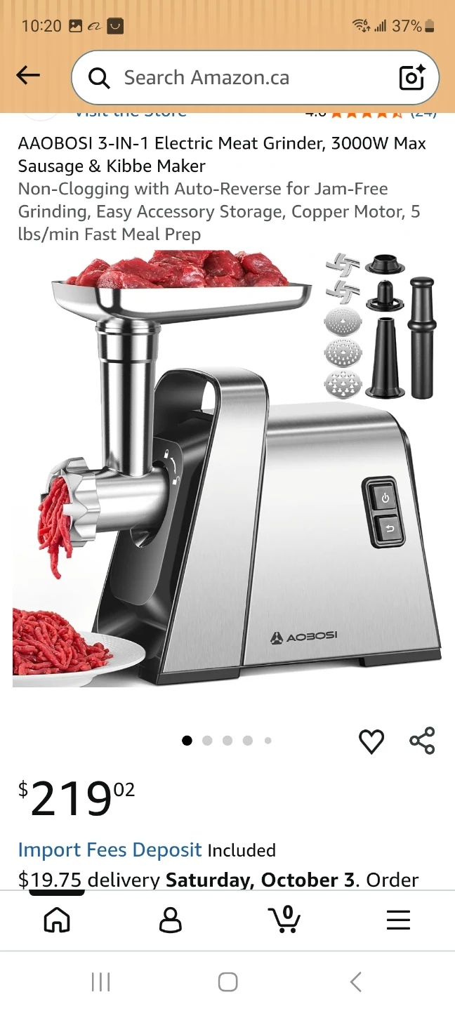 AAOBOSI 3-in-1 Electric Meat Grinder