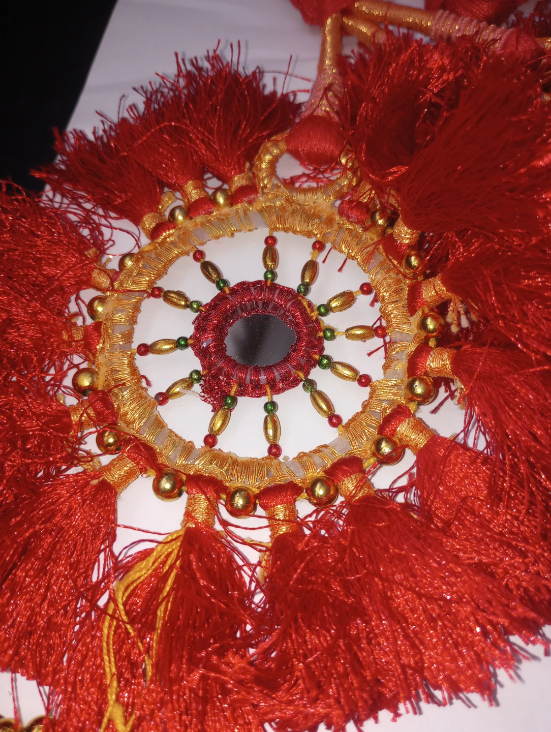 Red Traditional panjabi paranda - photo 3