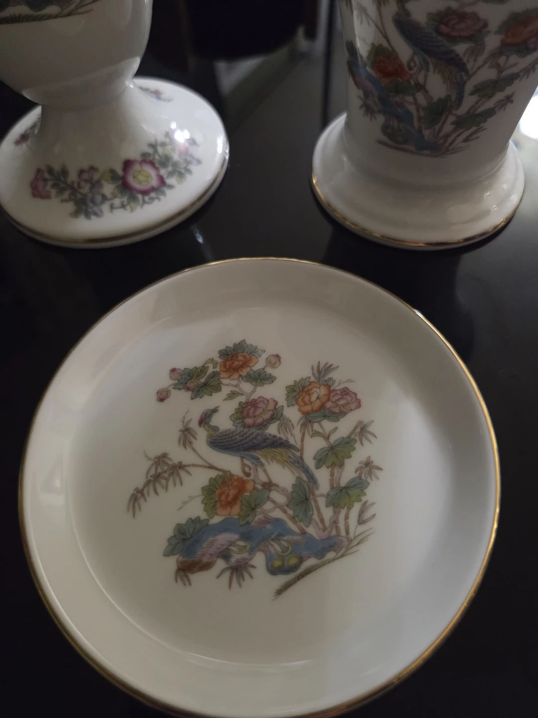VINTAGE WEDGWOOD KUTANI CRANE  BONE CHINA SET - photo 4