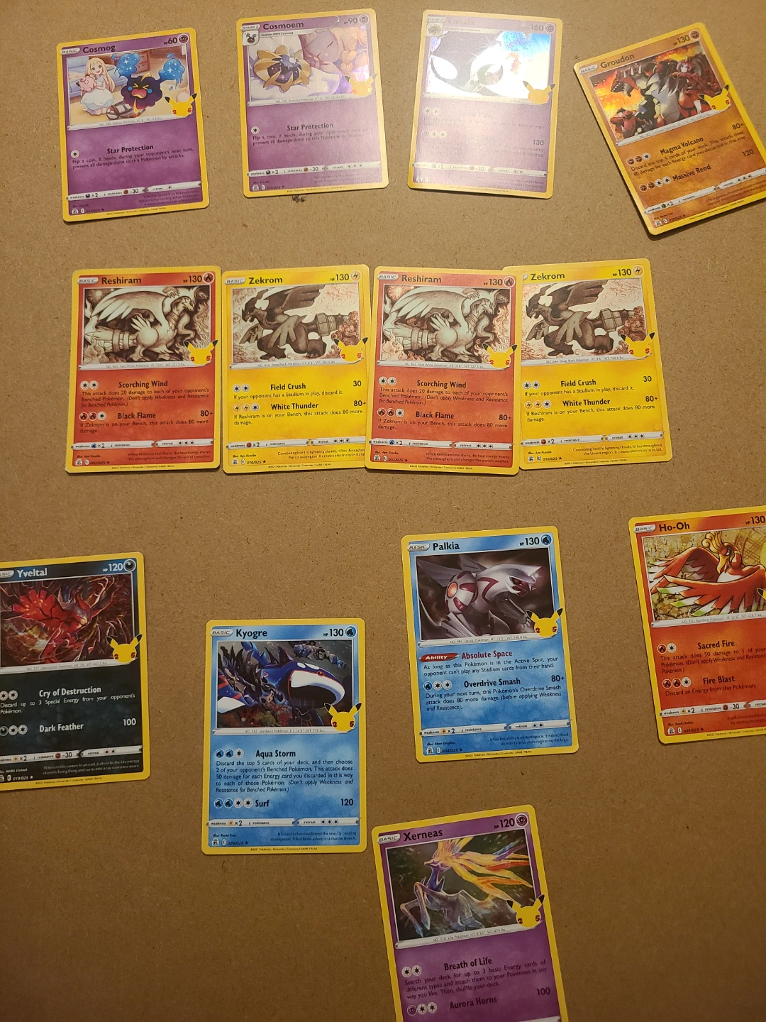 Set of 13 Pokemon 25th Anniversary Collection Cards