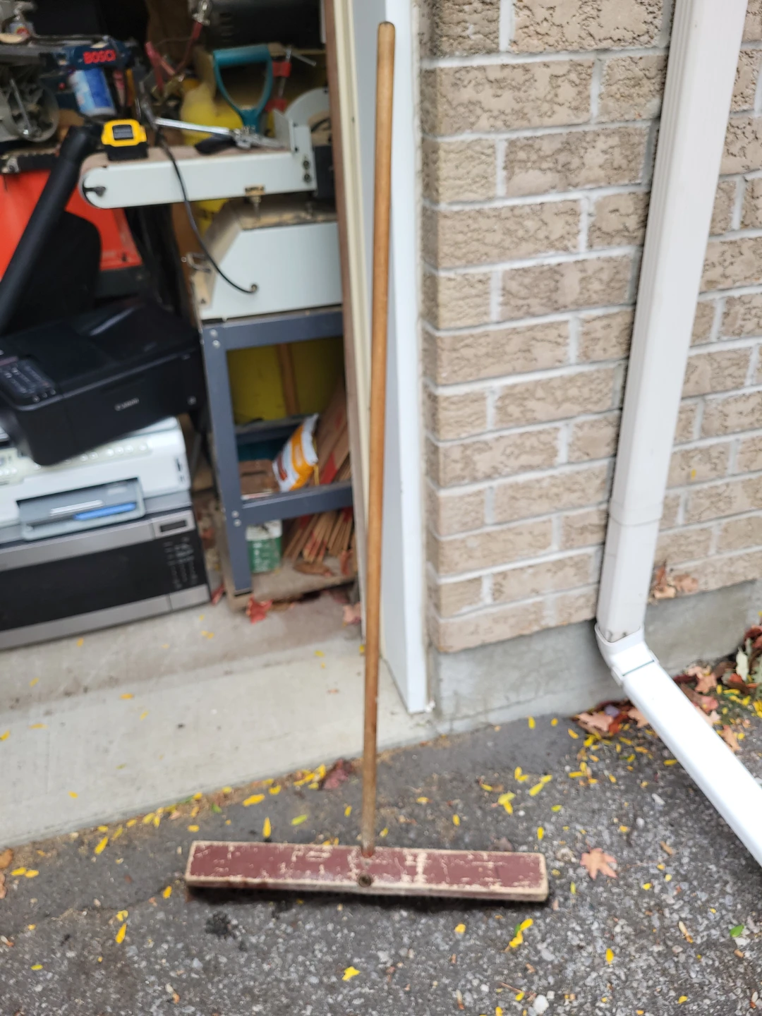 Large Wooden Push Broom - photo 3