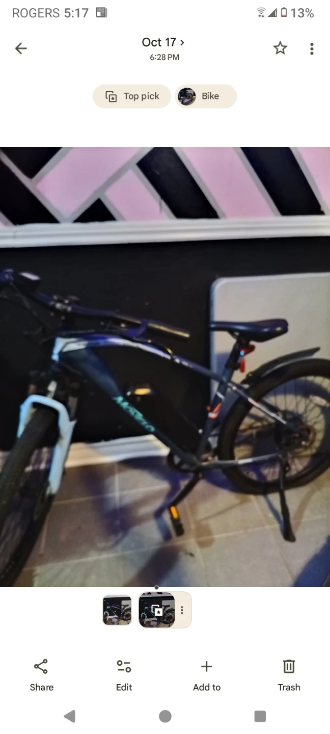 Movelo Electric Bicycle back tire popped!