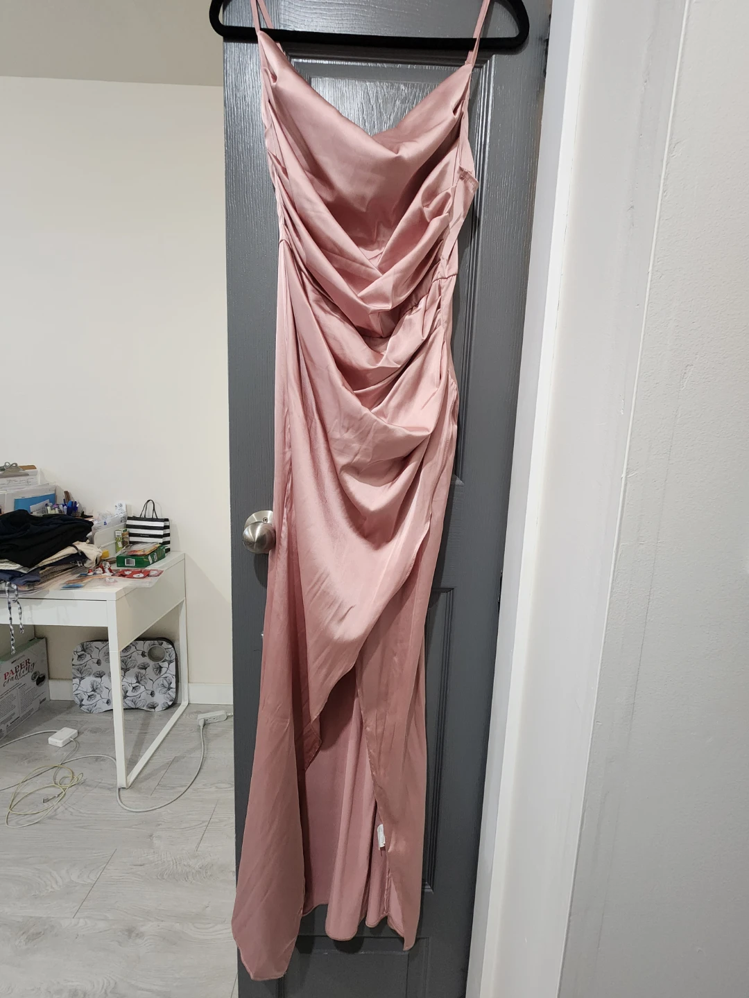 Pink Satin Maxi Dress - photo 2