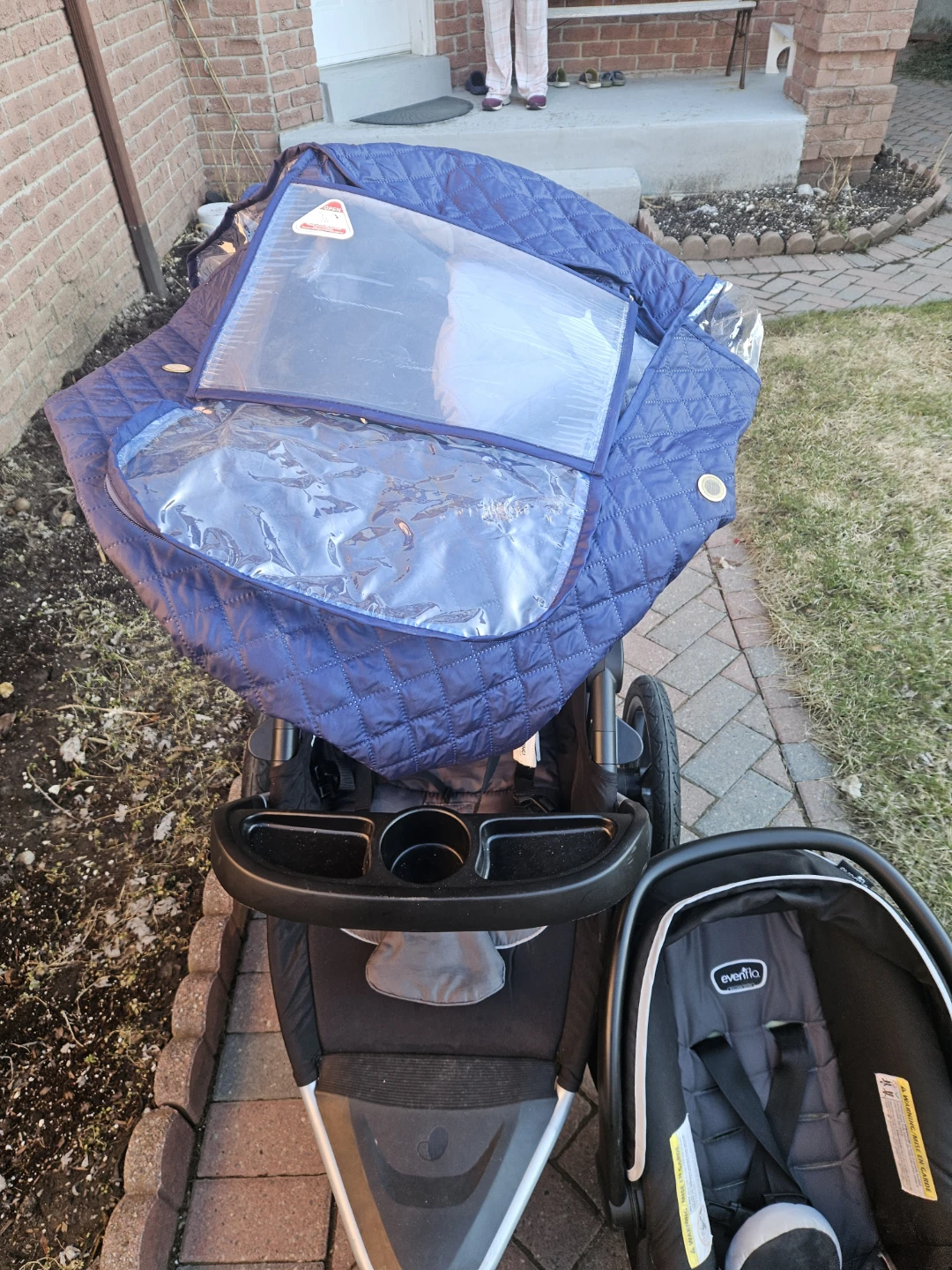 Jogging Stroller, Car Seat + Base, All-Weather Cover - photo 2