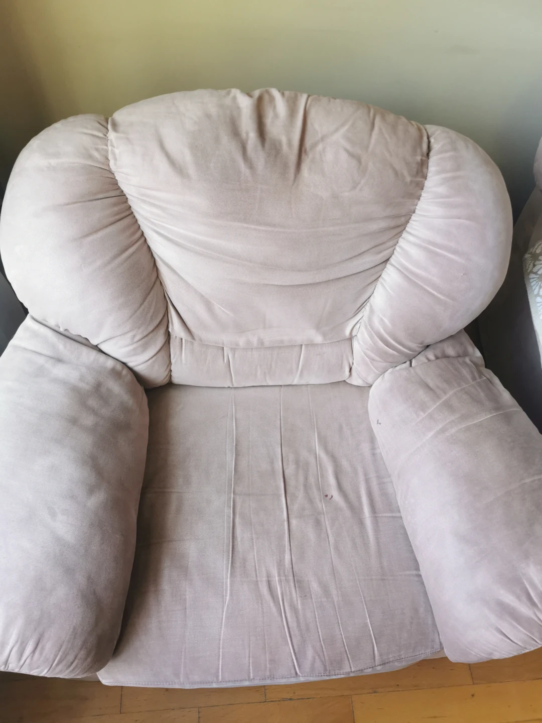 Beige Padded Armchair